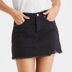 NWT American Eagle Outfitters Black Hi-Rise Festival Mini Skirt 6